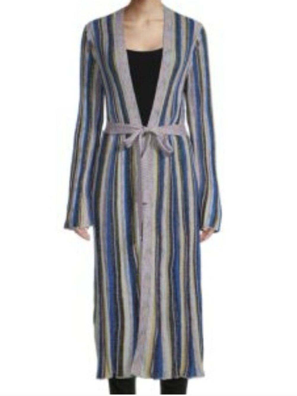 M Missoni Collection Lurex Striped Metallic Duster Cardigan Longline IT 40 US 4